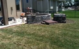 Patio – retaining wall